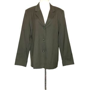 Sag Harbor green three button lined blazer size 14